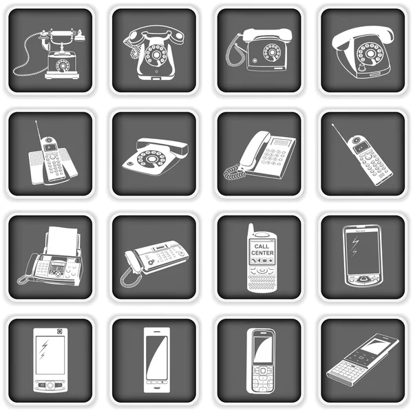 Variety of phones — Stock Vector