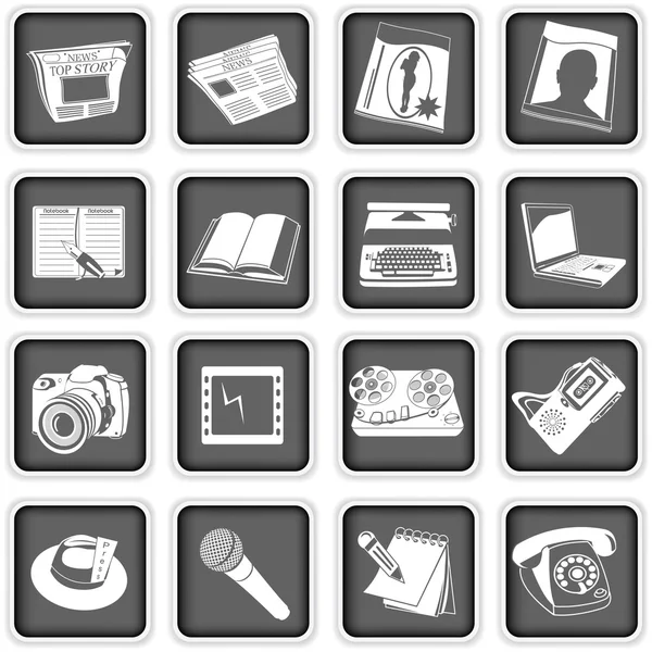 Press icons — Stock Vector