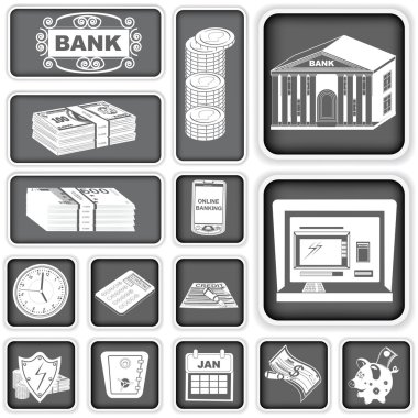 kare simgelerini Bankacılık Finans