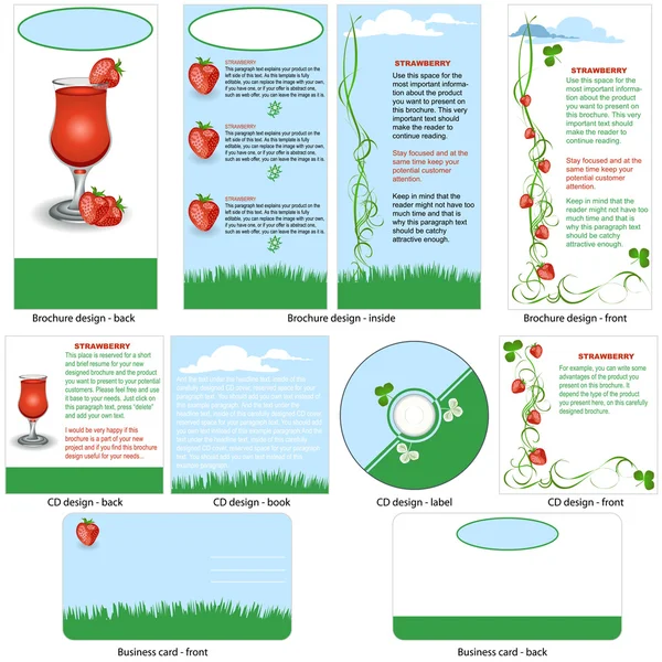 Modèle de fraise conception — Image vectorielle