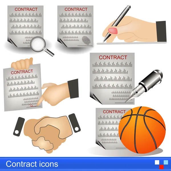 Contract icons — Stock Vector