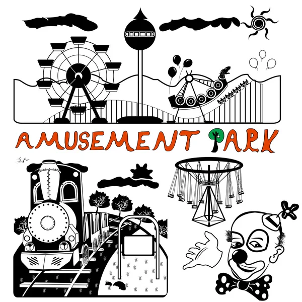 Vector amusement park — Stock Vector