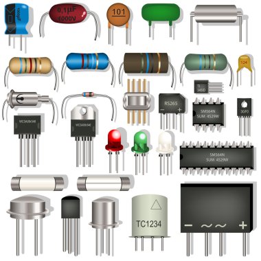 Electronic components clipart