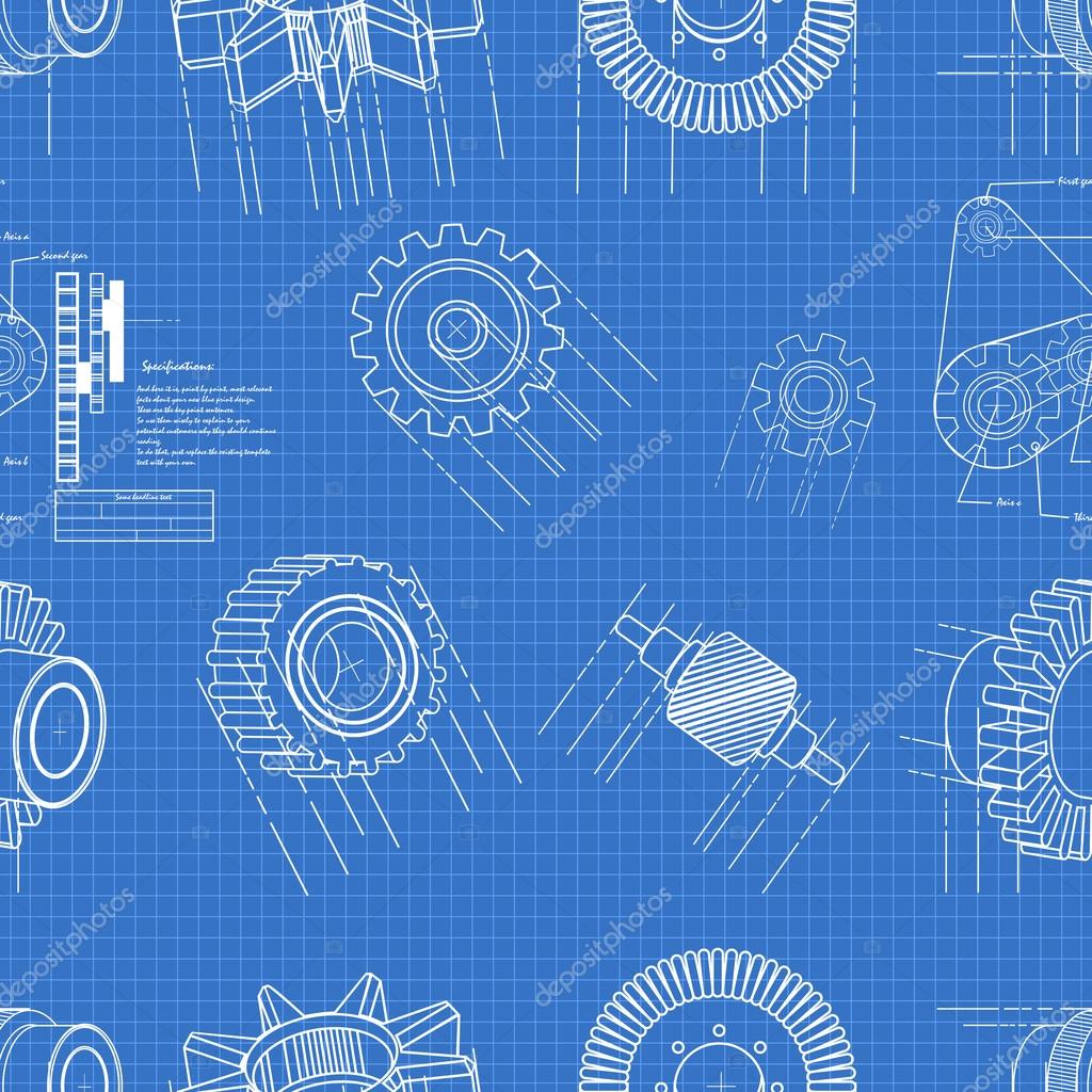 Blueprint gears seamless Stock Vector by ©Stiven 33555735