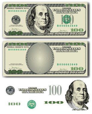 Vector 100 Dollar bill