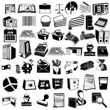 siyah simgeler muhasebe