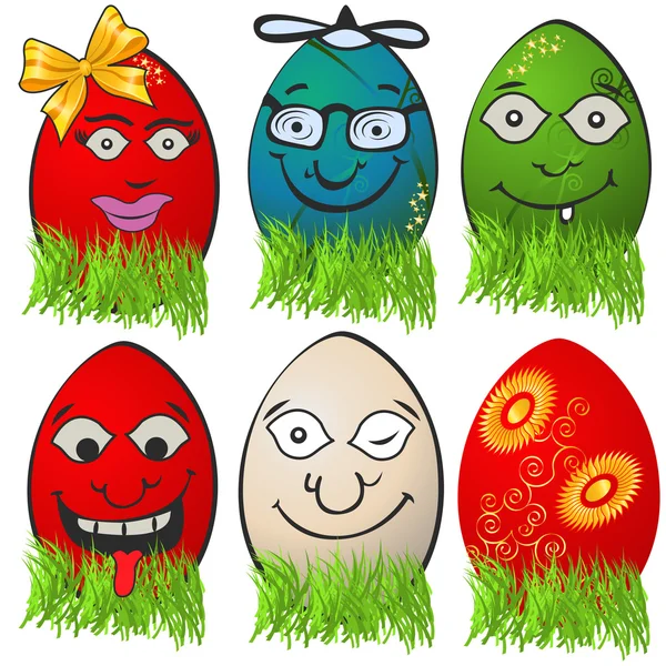Emociones de huevo de Pascua 1 — Archivo Imágenes Vectoriales