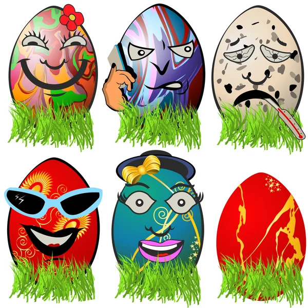Emociones huevo de Pascua 5 — Archivo Imágenes Vectoriales