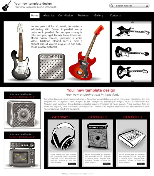 Plantilla web 7 — Archivo Imágenes Vectoriales