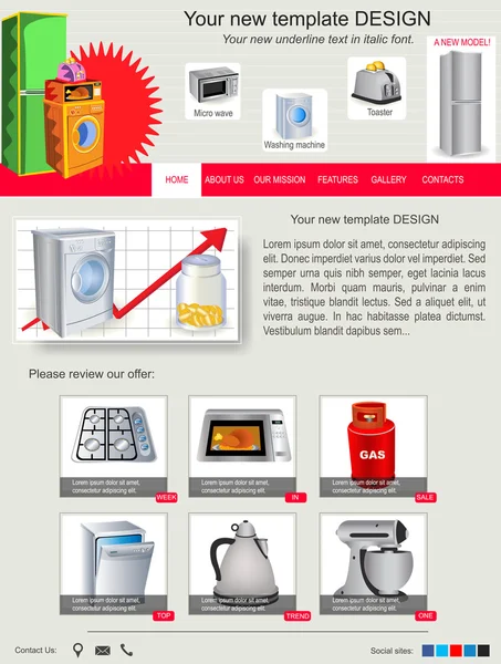 Modèle de site web 30 — Image vectorielle