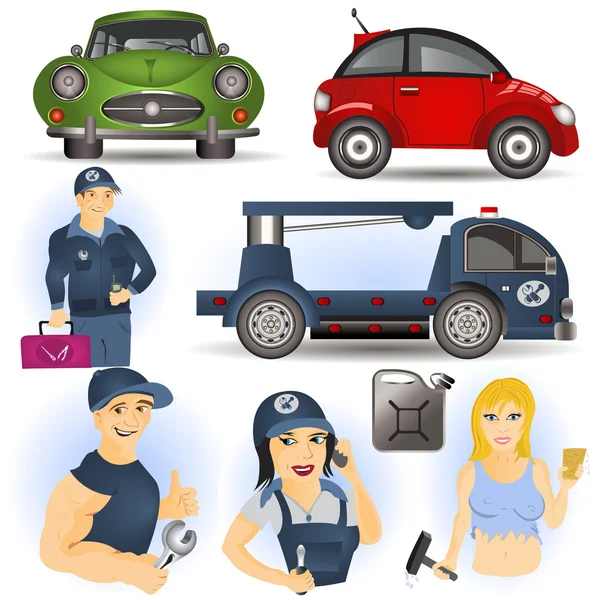 Ensemble de service de voiture — Image vectorielle