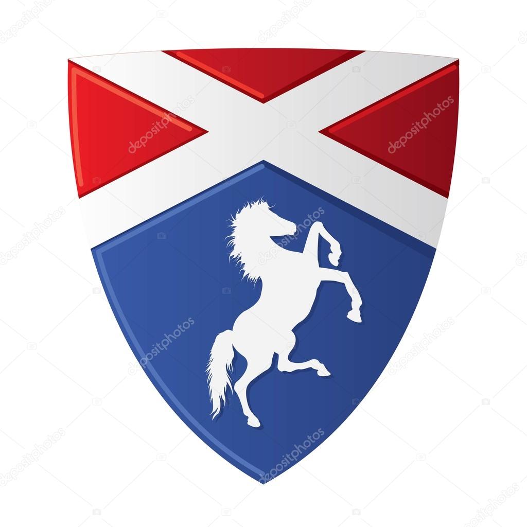 Emblem with horse, with a place for Your text
