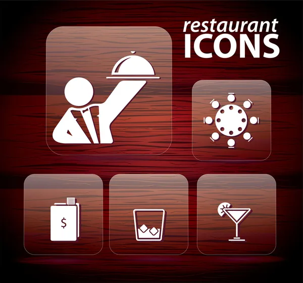 Conjunto de iconos de restaurante, No 3 — Vector de stock