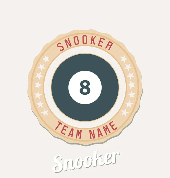 Snooker ekip amblemi — Stok Vektör