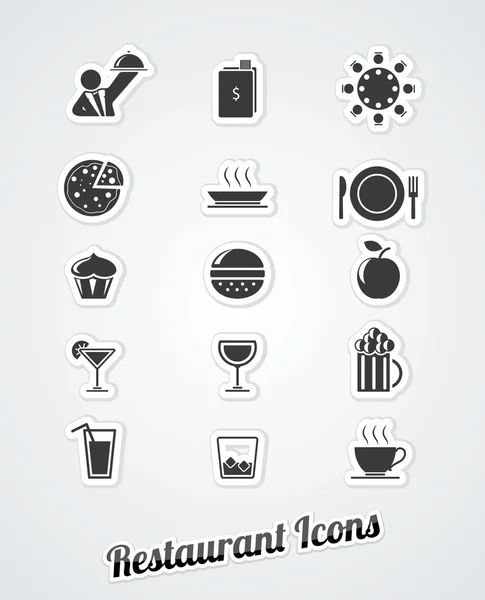 Icônes restaurant — Image vectorielle