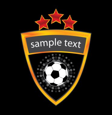 Futbol altın parlak kalkan