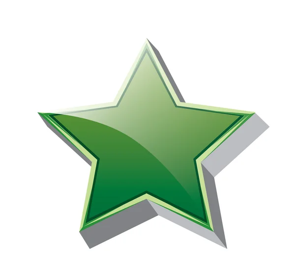 Stella lucida verde — Vettoriale Stock