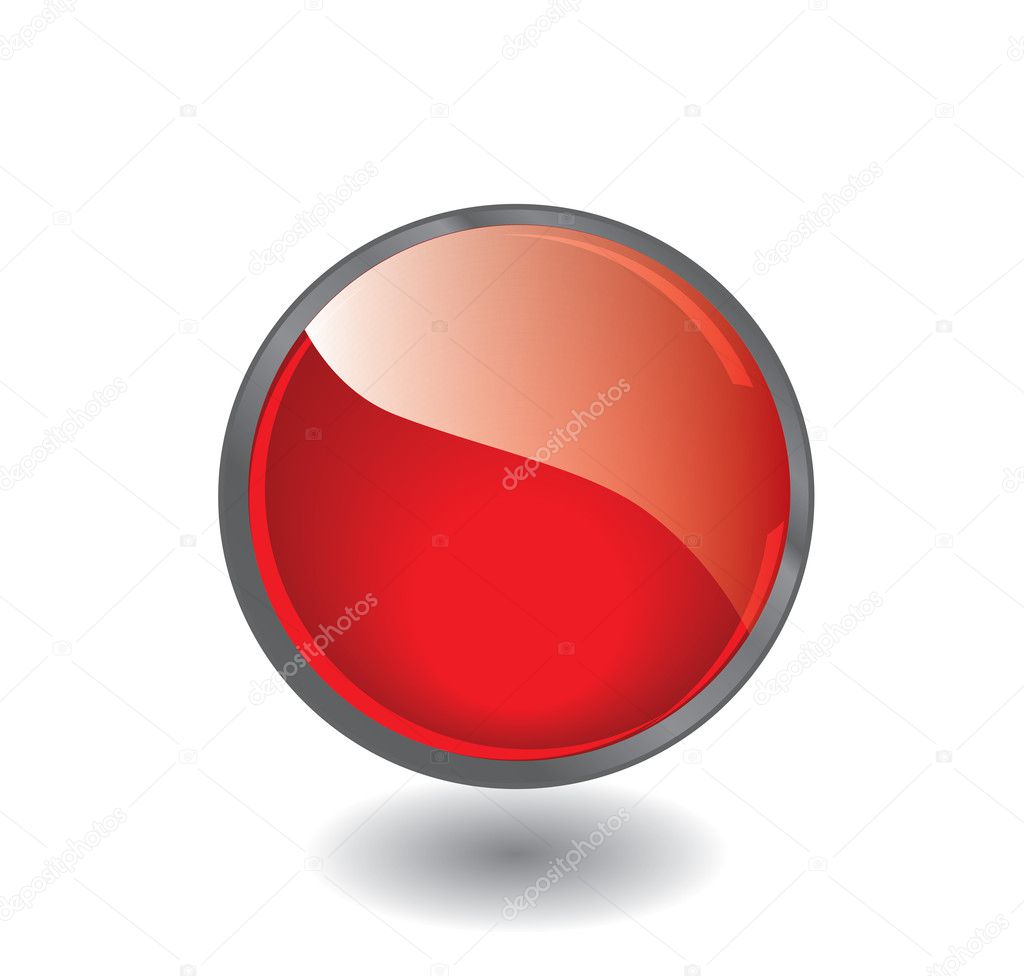 Red shiny button