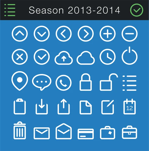 Modern ince Icons set - 30 simgeleri