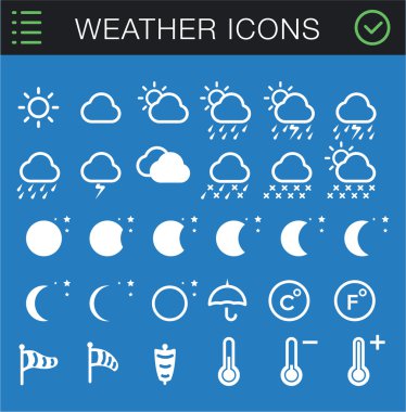 Weather simge seti - 30 simgeleri