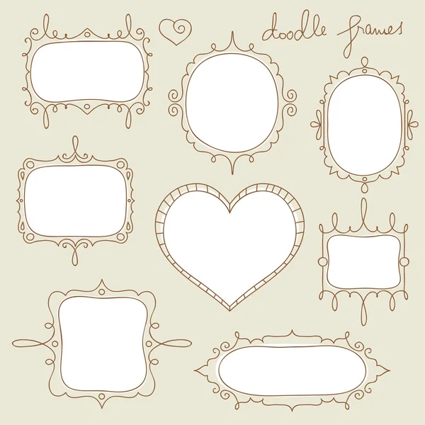 Doodle frames — Stock Vector