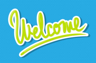 Welcome lettering design clipart