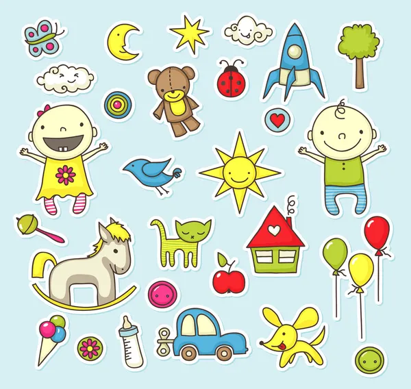 Baby stickers — Stockvector