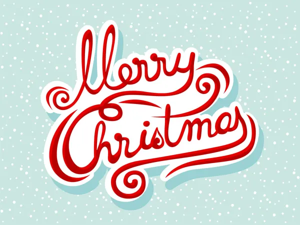 Merry Christmas lettering — Stock Vector