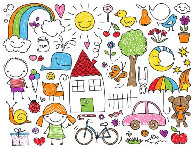 Children's doodle clipart