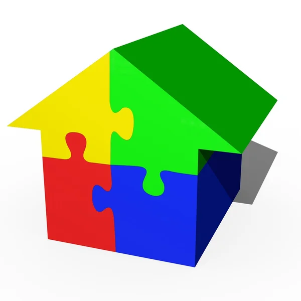 Jigsaw House — Stock Photo, Image