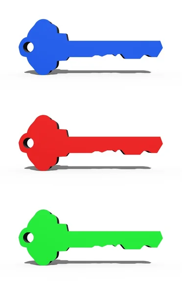 3D-Schlüssel — Stockfoto