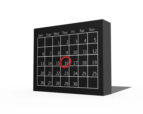 Calendario 3D — Foto Stock