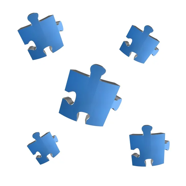 Jigsaw Illustrations — Stock Photo, Image