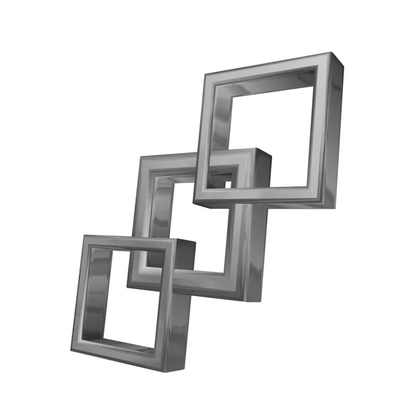 Kwadratów 3D — Zdjęcie stockowe