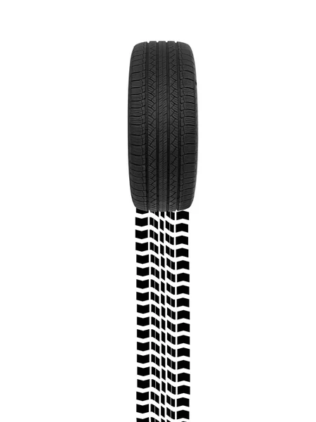 Trilhas dos pneus — Fotografia de Stock