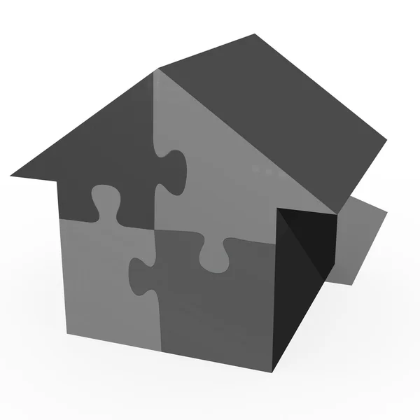Jigsaw huis — Stockfoto