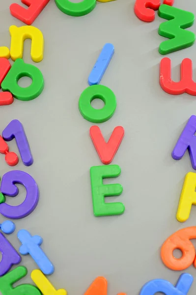 Letras magnéticas — Fotografia de Stock