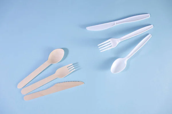 Studio Photo Wooden Cutlery — Stock Photo, Image