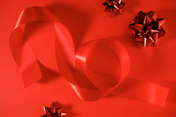 Studio Photo Red Wrapping Ribbon — 图库照片