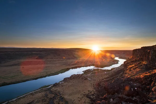 Beautiful Sunset Snake River Idaho — Stock Photo, Image