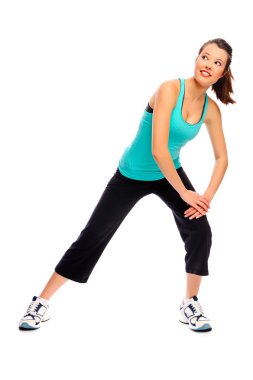 çekici bir kadın germe uygun