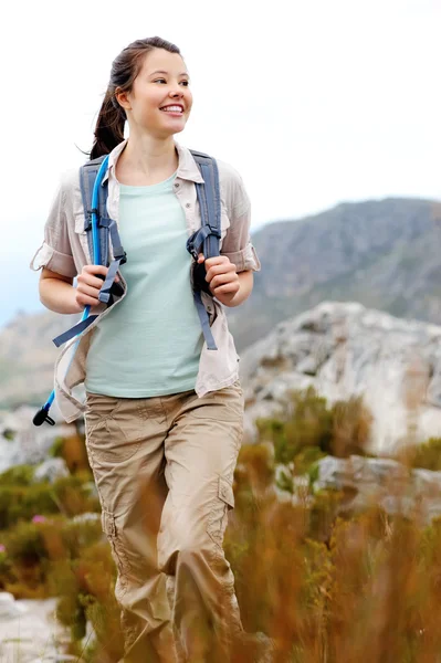 Joyful hiker — Stock Photo, Image