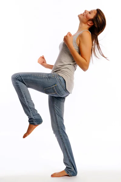 Young woman in studio — Stock Photo, Image