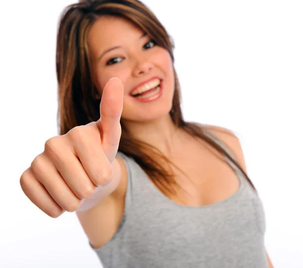 Geïsoleerde model in studio — Stockfoto