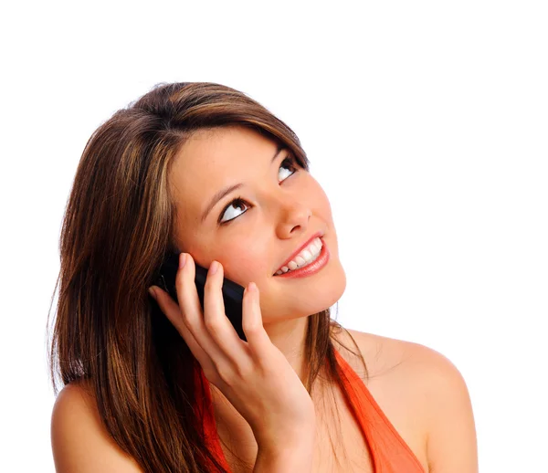 Attractive phone girl — Stock Photo, Image