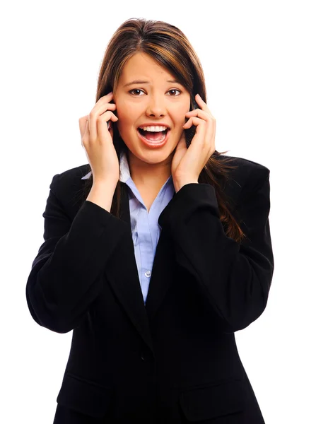 Busy businesswoman — Stock Photo, Image