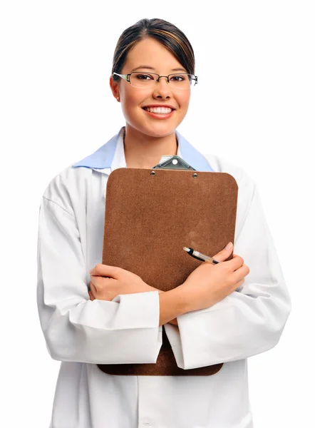 Medical doctor with clipboard — Stock Photo, Image