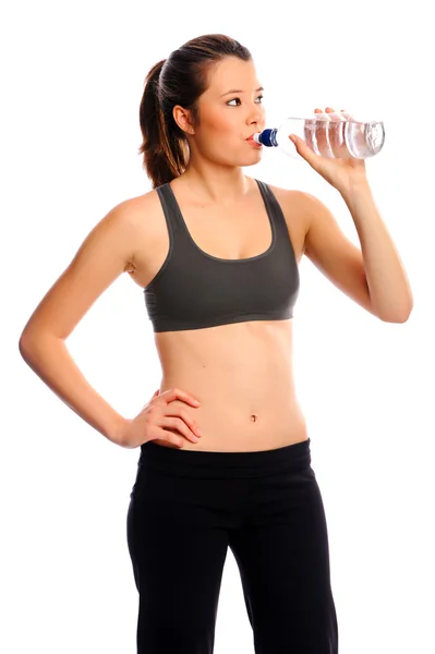 Pretty girl resting with water bottle — Stock Photo, Image