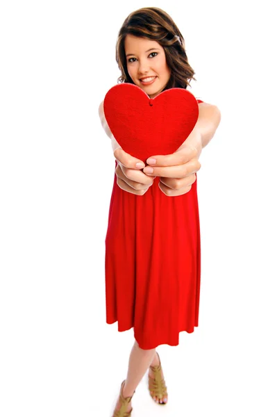 Holding out a heart — Stock Photo, Image