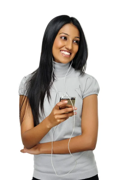 MP3 player menina — Fotografia de Stock